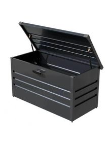 Wellker Gartenbox 400 L Metall Auflagenbox anthrazit g&uuml;nstig