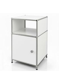 Floordirekt Regal, Wei&szlig;, Metall, 40x65x40 cm, stehend, Wohnzimmer, Regale, B&uuml;cherregale
