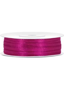 partydeco, Geschenkverpackung, Satin Ribbon, fuchsia, 3mm/50m (1 pkt / 1 pc.) (1x)