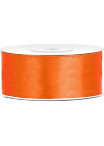 partydeco, Geschenkverpackung, Satin Ribbon, orange, 25mm/25m (1 pc. / 25 lm) (1x)