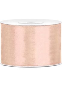 partydeco, Geschenkverpackung, Satin Ribbon, light peach, 50mm/25m (1 pkt / 1 pc.) (1x)