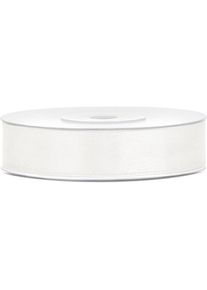 partydeco, Geschenkverpackung, Satin Ribbon, light cream, 12mm/25m (1 pc. / 25 lm) (1x)