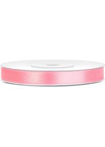 partydeco, Geschenkverpackung, Satin Ribbon, light pink, 6mm/25m (1 pc. / 25 lm) (1x)