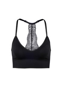 Tchibo - Seamless-Bustier mit Spitze - Damen - Gr. L - schwarz