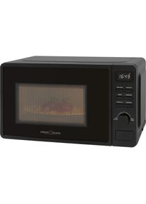 ProfiCook Mikrowelle PC-MWG 1319, mit Grill, 20 L, Timer, 700 W / 800 W, Mikrowelle, Schwarz