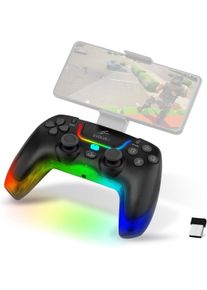 Evolveo Ptero2, bezdr&aacute;tov&yacute; & dr&aacute;tov&yacute; gamepad pro PC, PS3/4/5, iOS, Android, Switch, čern&yacute; (Android, iOS, PC, PS3, PS4, PS5, Switch), Gaming Controller