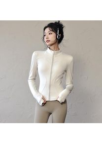 Long Sleeve Sports Jacket Women Zip Fitness Yoga Shirt Winter Warm Gym Top Activewear Running Coats Workout Clothes For Cycling