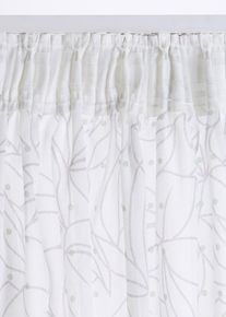bonprix Firana z poliestru z recyklingu (2 szt.), biały, Wys./szer. 145/135 cm