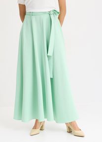 bonprix Femei Fustă maxi din material cu viscoză, albastru, 42