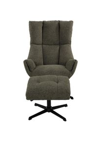 Duo Collection Relaxsessel &raquo;Pruna&laquo; 360&deg; drehbar mit R&uuml;ckholfunktion, Wippmechanik, inkl. Hocker