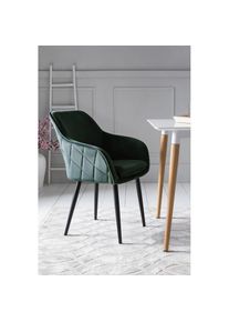 Salesfever Armlehnstuhl &raquo;Komfortabler Esszimmerstuhl mit Stil&laquo; () mit Diamantsteppung auf der R&uuml;ckseite