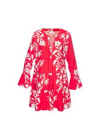 Lascana Strandkleid mit Alloverdruck, Tunika, Blusenkleid, Strandmode blau, Gr&ouml;&szlig;e 36/38