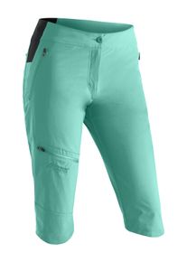 Outdoorhose Maier Sports "Inara slim Capri Vario", Damen, Gr. 48, Normalgr&ouml;&szlig;en, hellmint, 90% Polyamid, 10% Elasthan, Hosen Outdoorhose, Damen Wanderhose, elastische Funktionshose mit 4 Taschen, Slim Fit