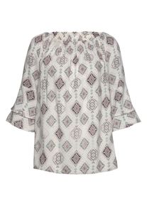 Lascana Kvinnor Tunika gr&aring; / pastellrosa / svart / vit Storlek L