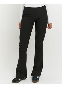 Stoffhose Tally Weijl "SPAPETIM", Damen, Gr. 40, N-Gr, schwarz, Web, Obermaterial: 95% Polyester, 5% Elasthan, unifarben, bequem lang, Hosen Stoffhose, Materialmix, mit Low Waist Passform und ausgestelltem Beinverlauf