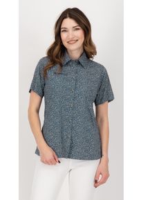 Outdoorbluse DEPROC Active "SUDBURY III WOMEN", Damen, Gr. 40 (M), blau (navy flower), Web, 95% Polyester. 5% Elasthan, Blusen Outdoorbluse, auch in Gro&szlig;en Gr&ouml;&szlig;en erh&auml;ltlich