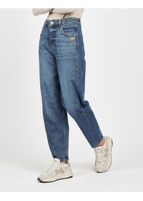 5-Pocket-Jeans Gang "94BLAKE", Damen, Gr. 30, N-Gr, blau (vivid midblau), Denim/Jeans, Obermaterial: 60% Baumwolle, 39% Lyocell, 1% Elasthan, regular fit kn&ouml;chelfrei, Jeans 5-Pocket-Jeans, mit eingesetztem Seitenstreifen, cropped