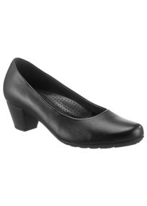 Pumps Gabor "ST.TROPEZ", Damen, Gr. 41, schwarz (schwarz, schwarz), Kalbsleder, unifarben, Schuhe Pumps, Abendschuh, Festtagsschuh mit rutschhemmender Gummilaufsohle