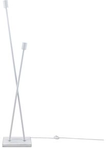 Paco Home Stehlampe "IKS", wei&szlig;, 2, H: 127cm, Leuchten, Stehlampe LED Lampe Wohnzimmer Vintage Retro Industrial Design E27, Stehlampe