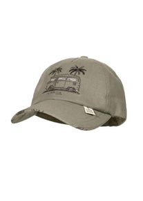 Baseball Cap MaxiMo, Jungen, Gr. 53/55, khaki, Web, Obermaterial: 55% Leinen, 45% Baumwolle, Caps Baseball Cap, Leinen-Mix, Camping-Motiv, Cap, Jungen