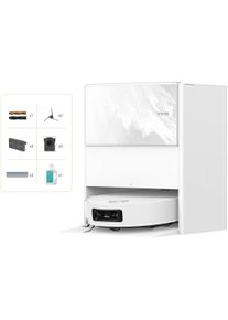 DREAME Saugroboter "mit Wischfunktion Aqua10 Ultra Track Complete White", wei&szlig;, B:42cm H:50cm T:44cm, Saugroboter, Warmwasser-Wischsystem, &uuml;berwindet Hindernisse, 25.000 Pa Saugkraft, Saugroboter