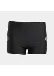 Badehose adidas Performance "BIG BARS KIDS BOXER", Jungen, Gr. 110, N-Gr, schwarz, Obermaterial: 78% Polyamid, 22% Elasthan, Badehosen Badehose