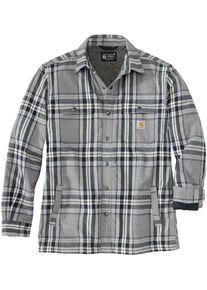 Carhartt Flannel-Sherpa, shirt/jacket , color: Grey/Dark Grey (Aph) , size: S