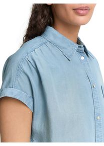 Tom Tailor Kvinnor Blus bl&aring; denim Storlek M