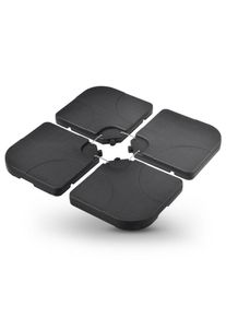Juskys Napernyő s&uacute;lyt&aacute;rcsa k&eacute;szlet 4 db műanyag 50x50 cm fekete