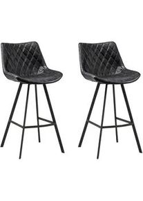 Barhocker-Set Bowie 2er-Set ca. 50x102 cm Schwarz