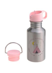L&auml;ssig L&Auml;SSIG, Unisex, Trinkflasche &raquo;Adventure, Tipi&laquo;, Pink, 500 ml, Edelstahlflasche &raquo;Adventure, Tipi&laquo;