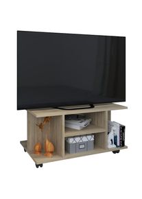 Vcm, Wohnzimmertisch &raquo;Holz TV Lowboard Fernsehregal Rollen Findalo&laquo; 1 Stk. tlg., Buche,