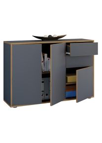 Vcm, Kommode &raquo;Holz Kommode Sideboard Salia Breite 110 Schublade&laquo; 1 Stk. tlg., Anthrazit,