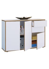 Vcm, Kommode &raquo;Holz Kommode Sideboard Salia Breite 110 Schublade&laquo; 1 Stk. tlg., Wei&szlig;,