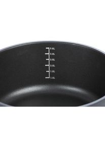 GSW, Fleischtopf &raquo;Profi-Black-Star&laquo; 1 Stk. tlg. Stahl-Emaille, schwarz,