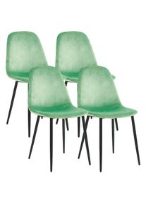 Vcm, Esszimmerstuhl &raquo;4er Esszimmerst&uuml;hle K&uuml;chenst&uuml;hle R&uuml;ckenlehne Fiolo&laquo; () 4 Stk., Mint, Obermaterial: 70% Metall MT. 30% Textilmaterial TEXMAT.,