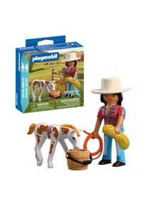 Playmobil , Konstruktions-Spielset &raquo;DuoPack Reiterin mit Fohlen (72026), I Love Horses&laquo;, bunt,