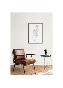 Mirrors and More, Beistelltisch &raquo;Carolinaa&laquo; 1 Stk. tlg. schwarzes Metallgestell, schwarz + schwarz + schwarz,