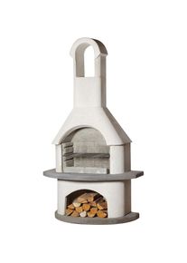 Buschbeck, Grillkamin &raquo;Valenzia&laquo; BxTxH: 110x65x203 cm, wei&szlig;/anthrazit,