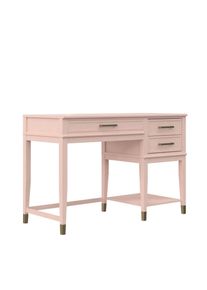 Mid.you , Rosa , Metall, Holzwerkstoff , 2 Schublade(n) Schubladen , rechteckig , 77x49x115 cm , gastro- und objekttauglich, Stauraum , B&uuml;rom&ouml;bel, Schreibtische, Schreibtische