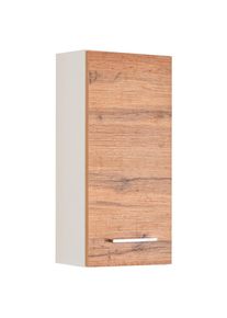 Held , Wei&szlig;, Eiche Wotan , Holzwerkstoff , 2 F&auml;cher , einzeln stellbar , 30x64x20 cm , h&auml;ngend , Badezimmer, Badezimmerm&ouml;bel, Badezimmerschr&auml;nke, H&auml;ngeschr&auml;nke Bad