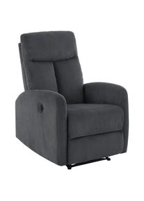 M&Ouml;BELIX M&ouml;belix , Dunkelgrau , Holz, Metall, Textil , Pappel , Sperrholz , 69x101x88 cm , Netzbetrieb , Wohnzimmer, Sessel, Fernsehsessel