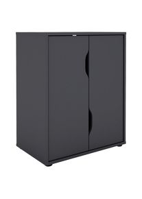Mid.you , Anthrazit , Holzwerkstoff , teilmassiv,teilmassiv , 1 F&auml;cher , 60x76.5x37 cm , FSC MIX , Typenauswahl, griffloses &Ouml;ffnen , B&uuml;rom&ouml;bel, Aktenschr&auml;nke & Aktenregale, Aktenschr&auml;nke
