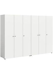 Mid.you , Wei&szlig; , Holzwerkstoff , 8 F&auml;cher , 240x176x51 cm , FSC MIX , in verschiedenen Gr&ouml;&szlig;en erh&auml;ltlich , Schlafzimmer, Kleiderschr&auml;nke, Dreht&uuml;renschr&auml;nke