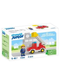 Playmobil 1.2.3 - Junior Feuerwehrauto mit Leiter