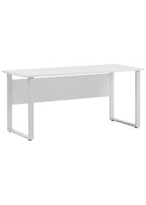 Mid.you , Alufarben, Hellgrau , Metall, Holzwerkstoff , rechteckig , 75x73.2x160 cm , B&uuml;rom&ouml;bel, Schreibtische, Schreibtische