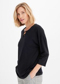 bonprix Tunika koszulowa, czarny, 44/46