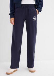 bonprix Spodnie dresowe z czystej bawełny, niebieski, 44/46