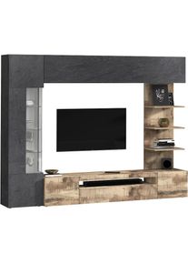 OTTO home Wohnwand &raquo;Wohnwand New Egypt, Anbauwand, Medienwand, Wohnzimmerwand&laquo; Wei&szlig; in Hochglanz, alle anderen Farben in matter Ausf&uuml;hrung., 4 Stk. 