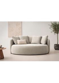 OTTO home 2,5-Sitzer &raquo;Kaarl, rundes Loungesofa, Sofa mit Kissen, perfekt gepolstert&laquo; Webstoff, in f&uuml;nf Farben, zeitloses Design, inkl. 5 R&uuml;ckenkissen